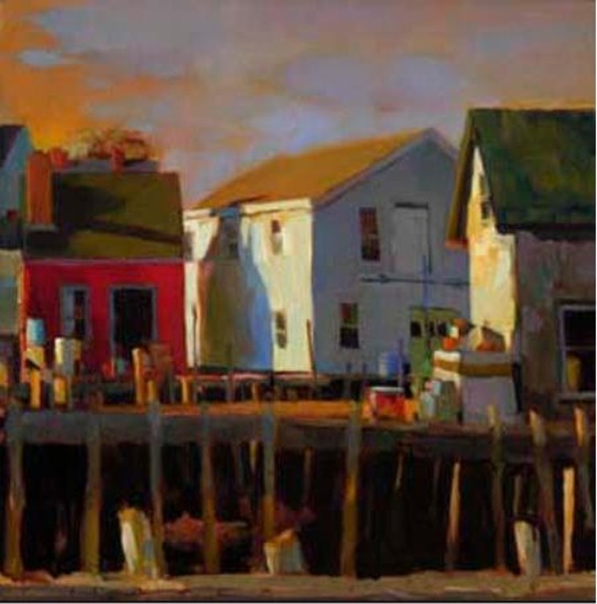 COMPRESSION VINALHAVEN PAINTING BY CONNIE HAYES NORTH LIGHT GALLERY