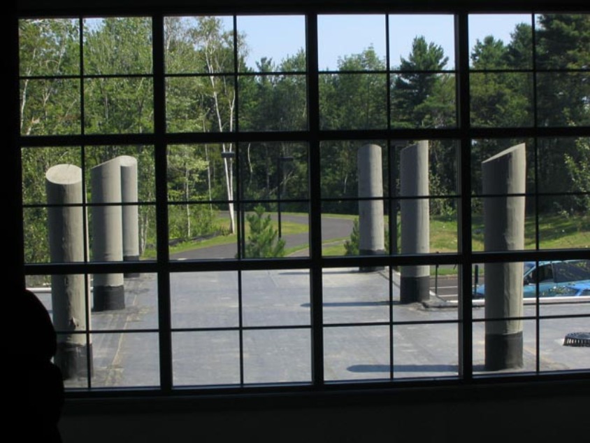 VIEW FROM SECOND FLOOR LOUNGE OVERLOOKING ENTRY CANOPY