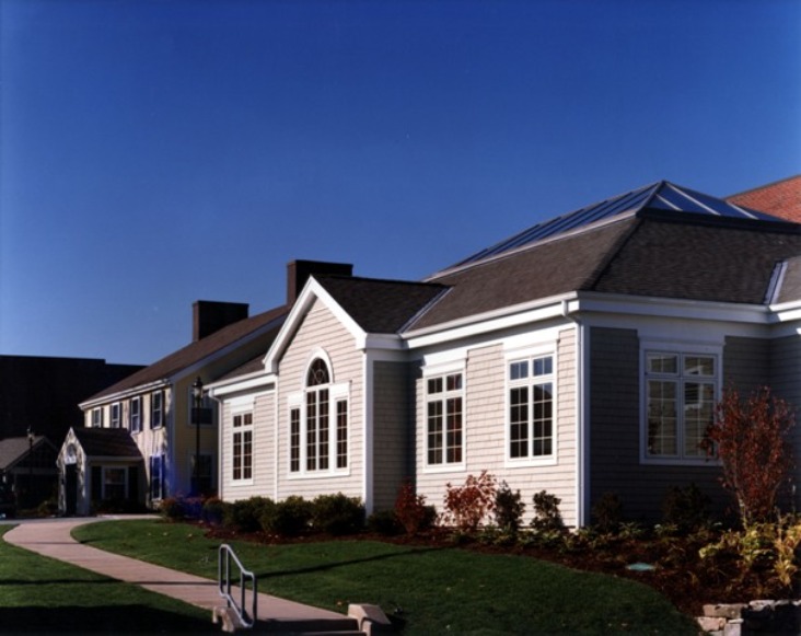 EXTERIOR VIEW OF POOL PAVILION